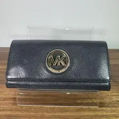 ひ*9様 MICHAEL KORS ダークネイビー 二つ折り財布