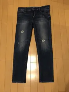 UNIQLO ダメージ加工 スキニーデニム