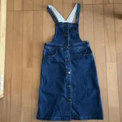 デニムブルー ジャンバースカート キッズ用