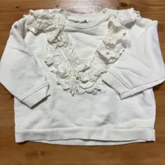 ZARA フリルトレーナー 6-9ヶ月 ホワイト