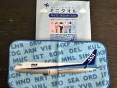 ANA UCHINO ミニタオル ハンカチ 飛行機デザイン