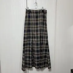 GU チェック柄 ロングスカート マーメイド Sサイズ