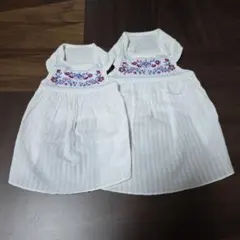 犬と生活　刺繍入りワンピース 1号 2号セットのサムネイル