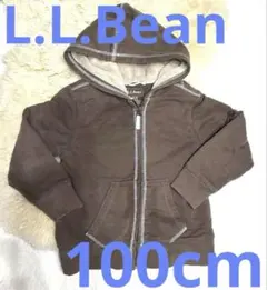 L.L.Bean ブラウン フード付きパーカー　Ｍ5-6(100cm) 裏ボア
