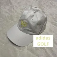 adidas golfホワイト キャップ イエロー刺繍