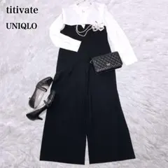 オケージョンセット サロペット ママスーツ M 入学卒業　オフィスカジュアル