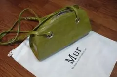韓国ブランド　Mur グリーン レザー ショルダーバッグ
