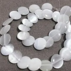 dr115/SALE！人工石◇キャッツアイ　コイン形　約14mm1連