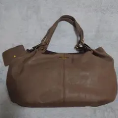 IÉNA ブラウンレザー 調ショルダーバッグ