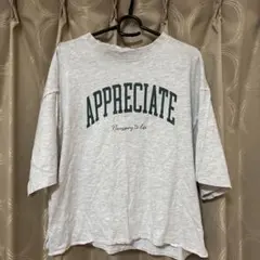 APPRECIATE ロゴプリント Tシャツ グレーのサムネイル