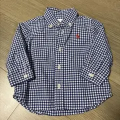 ラルフローレン　ギンガムチェックシャツ　6M
