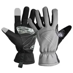 【売れ筋】M 防風グローブ サイクリング パッド付き 秋冬 スマホ対応 グレー