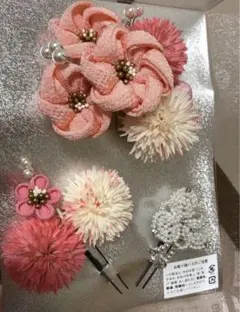 成人式 髪飾り 和装 お花　 着物 白 七五三 卒業式 結婚式　髪留め　可愛い