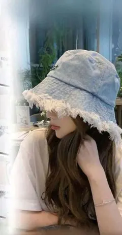 レディース　デニム　ハット　帽子