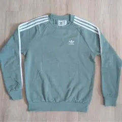 adidas グリーン スウェット　トレーナー XS