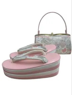 （1664）4段厚底 草履バッグセット