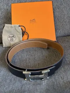 HERMES エルメス　シルバー　リバーシブル　ベルト　ブラック/ブラウンのサムネイル