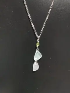 シーグラス　ネックレス　アクセサリー　天然　夏