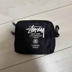 Stussy ブラック コインケース　ポーチ　バックのサムネイル