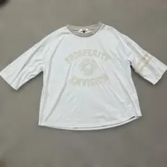 ピンクラテ　プリントTシャツ 水色