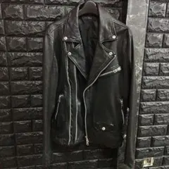 CIVARIZE　黒　ラムレザー　ライダースジャケット 　サイズ　４８のサムネイル