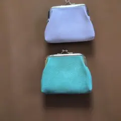 レザー製がま口コインケース 2色セット