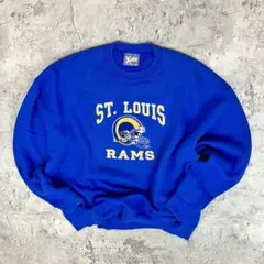 90s NFL ラムズ スウェット Lee USA製 古着 刺繍ロゴ 青 XL