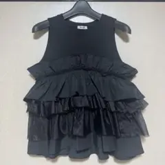 FRAY I.D / ギャザーフリルタンクトップ（BLK）