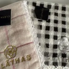 CLATHAS チェック柄　タオルハンカチ　②枚セット