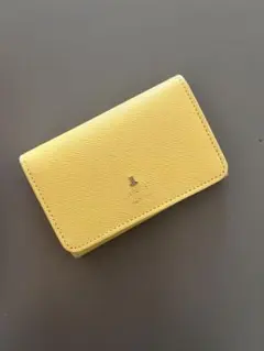 【美品】ランバンオンブルー 名刺入れ リュクサンブール イエロー 本革