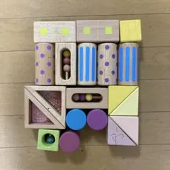 木製カラフルブロックセット　音の鳴る積み木