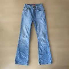 リーバイス　150 ストレッチフレアスリムデニムパンツ　ライトブルー