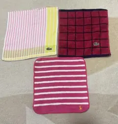 LACOSTE polo タオルハンカチ 3枚セット　未使用