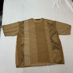 Niko and… ニコアンド 切り替え半袖カットソー Tシャツ ブラウン M