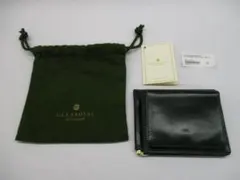 【中古美品】 GLENROYAL 財布 マネークリップ 深緑 保護袋 保証書ありのサムネイル