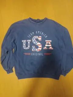 大人気 現品限りTEAM AMERICA USA スウェット ブルー