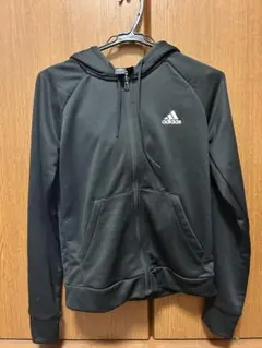 adidas ブラック フード付き　ジャージ