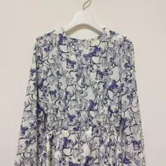 fray i.d 花柄長袖シャツワンピース