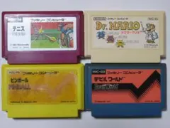 【訳あり】4本セット　テニス　ドクターマリオ　ピンボール　デビルワールド