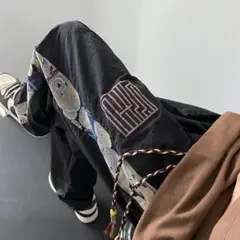 ダンス　2XL　熊　秋冬 ワイドパンツ　ストリート　　韓国　HIPHOP