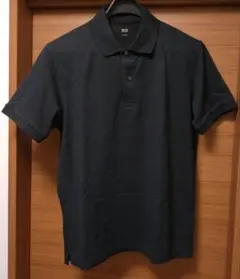 美品 UNIQLO ドライカノコポロシャツ ブラック L