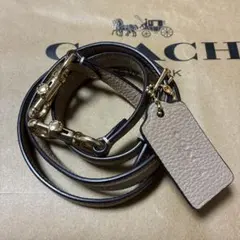 COACH コーチ　レザー　ショルダーストラップ キーホルダー　1点セット