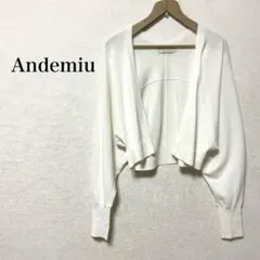 Andemiu ドルマン ボレロカーディガン ショート丈 ホワイト　羽織りのサムネイル