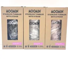 【未開封品・匿名発送】 MOOMIN ストロー付き タンブラー 3種セット♫