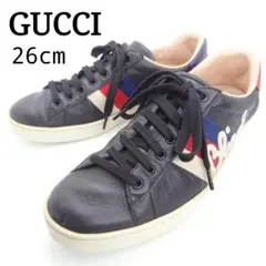 GUCCI グッチ ACE エース スニーカー レザー ブラック メンズ