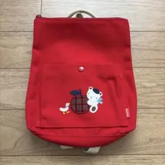 familiarファミリア新品 赤チェックリュック - メルカリ