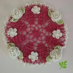 レ―ス編み ドイリー 薔薇のサムネイル