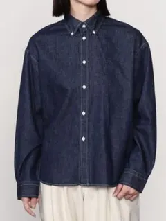 【Gymphlex】ライトデニム ショートボタンダウン長袖シャツ WOMEN