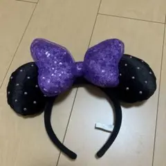 ミニーマウス風スパンコールカチューシャ