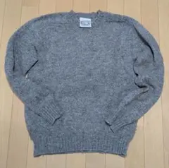 Jamieson's シェトランドウール クルーネックニット Sのサムネイル